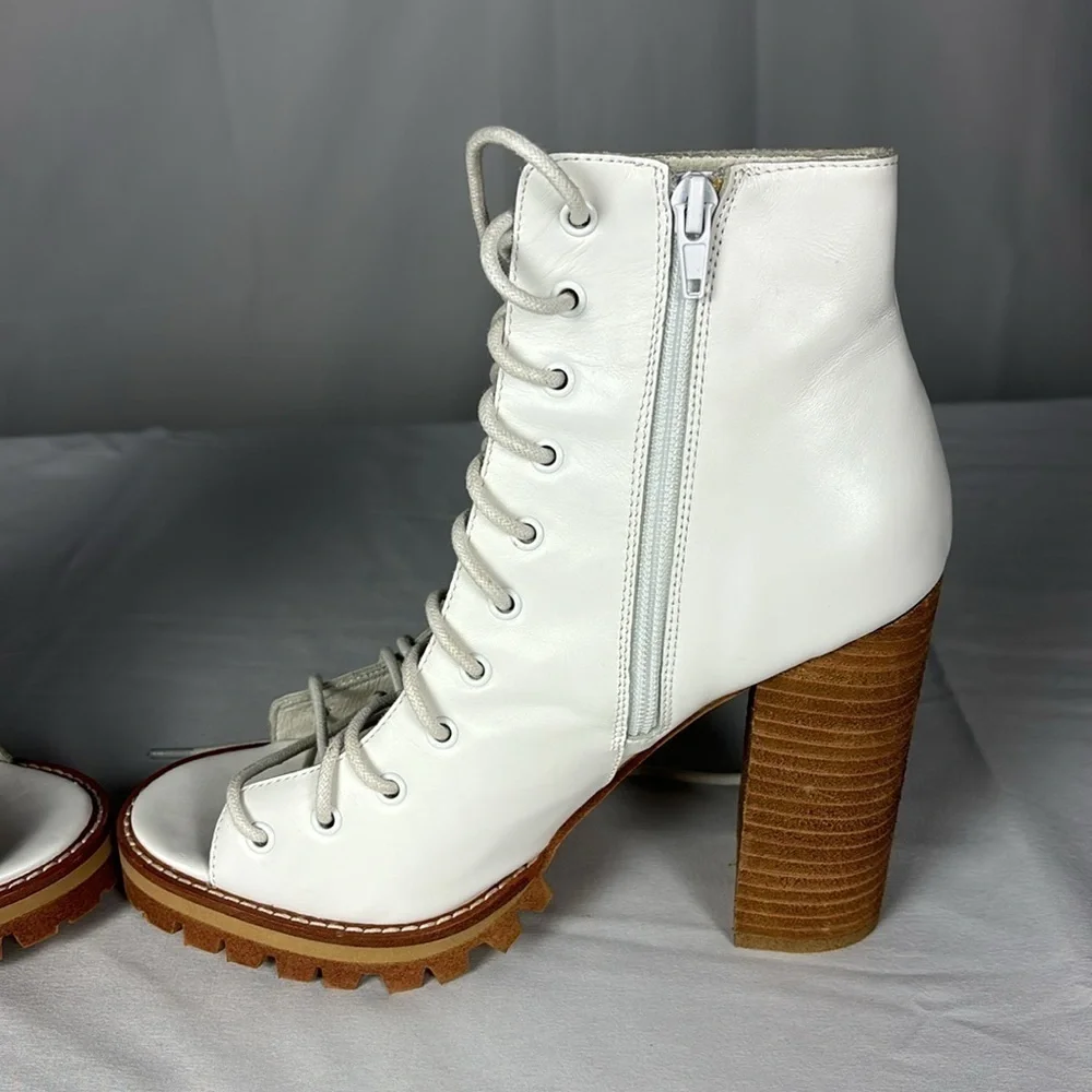 Jeffrey Campbell Free People White Palermo Heels - Picture 8 of 14